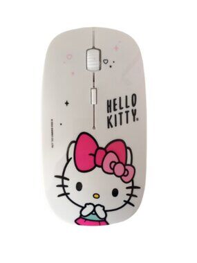 Pink Hello Kitty wireless battery-operated mouse White